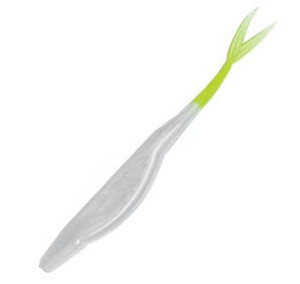 Zoom Super Fluke 5.25" 10/bag Pearl/Chartreuse Tail Zoom Super Fluke 5.25" 10/bag Pearl/Chartreuse Tail