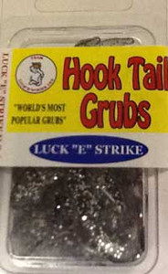 Luckie Strike Curl Tail Grub 3" 10ct Smoke Glitter Luckie Strike Curl Tail Grub 3" 10ct Smoke Glitter