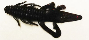 Gene Larew Biffle Bug 4.25" 8ct Black Neon Gene Larew Biffle Bug 4.25" 8ct Black Neon
