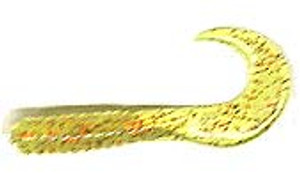 Action Bait 4" Curly Grubs 12pk Chartreuse Red Glitter Action Bait 4" Curly Grubs 12pk Chartreuse Red Glitter