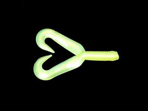 Net Bait Twin Tail 3" 16bg Chartreuse Pearl Net Bait Twin Tail 3" 16bg Chartreuse Pearl