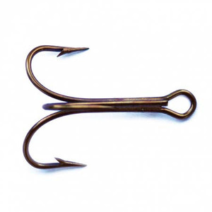 Mustad Treble Hook Bronze 25ct Size 1/0 Mustad Treble Hook Bronze 25ct Size 1/0