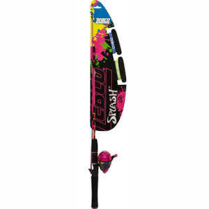 Zebco Splash Junior Spinning Combo Girls Pink 4' 2pc Flatboard Zebco Splash Junior Spinning Combo Girls Pink 4' 2pc Flatboard