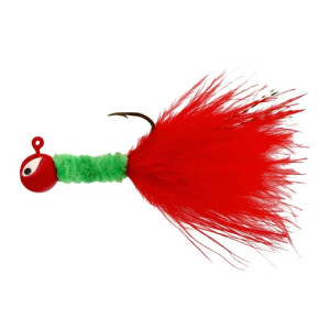 Eagle Claw Crappie Jig Maribou 1/16 Red/Chart 6ct Eagle Claw Crappie Jig Maribou 1/16 Red/Chart 6ct