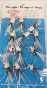Betts Wiggle Popper White Speckle Size 8 12/card Betts Wiggle Popper White Speckle Size 8 12/card