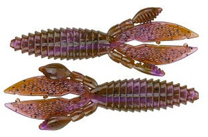 Strike King Rodent 4" 6ct 6pk Green Pumpkin Purple Swirl Strike King Rodent 4" 6ct 6pk Green Pumpkin Purple Swirl