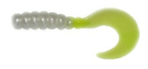 Big Bite Fat Grub 2" 10ct Pearl/Chartreuse Big Bite Fat Grub 2" 10ct Pearl/Chartreuse