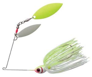 Booyah Glow Blade Double Willow 3/8 Chartreuse/White Booyah Glow Blade Double Willow 3/8 Chartreuse/White