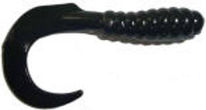 Big Bite Curl Tail Grub 2" 10ct Black Big Bite Curl Tail Grub 2" 10ct Black