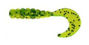 Big Bite Fat Grub 2" 10ct Chartreuse/Pepper Big Bite Fat Grub 2" 10ct Chartreuse/Pepper