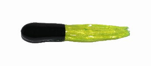 Big Bite Crappie Tubes 1.5" 100ct Black/Chartreuse Big Bite Crappie Tubes 1.5" 100ct Black/Chartreuse