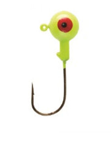 Eagle Claw Ball Jig Head 1/4 10ct Chartreuse Eagle Claw Ball Jig Head 1/4 10ct Chartreuse