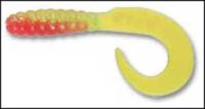 Luckie Strike TriColor Grub 3"10ct Red Chart Glitter Yellow Luckie Strike TriColor Grub 3"10ct Red Chart Glitter Yellow
