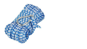 TH Marine Anchor Line 1/4" x 50' Hollow Braid w/Hook White/Blue TH Marine Anchor Line 1/4" x 50' Hollow Braid w/Hook White/Blue