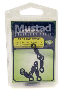 Mustad Crane Swivel Stainless Steel 5ct Size 3/0 Mustad Crane Swivel Stainless Steel 5ct Size 3/0