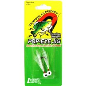 Leland Pop Eye Jig 1/16 2ct White/White Leland Pop Eye Jig 1/16 2ct White/White