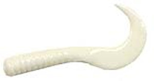 Action Bait 3" Curly Grubs 25pk White Action Bait 3" Curly Grubs 25pk White