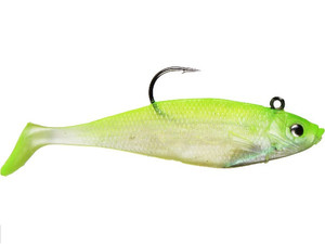 Storm WildEye Swim Shad 2" 1/8oz 3ct  Shiner Chartreuse Silver