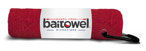 Baittowel Microfiber 15"x15" w/Clip Blood Red Baittowel Microfiber 15"x15" w/Clip Blood Red