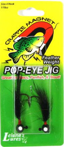 Leland Pop Eye Jig 1/32 2ct Black/Black Leland Pop Eye Jig 1/32 2ct Black/Black