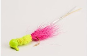 Slater Electric Chicken Jig 1/16 Chart/Pink/Pink #4 Hook 3pk Slater Electric Chicken Jig 1/16 Chart/Pink/Pink #4 Hook 3pk