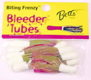 Betts Bleeder Tubes 1.5" 10ct White/Chartreuse/Red Betts Bleeder Tubes 1.5" 10ct White/Chartreuse/Red