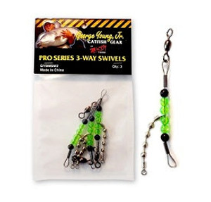 BnM Catfish Gear Pro Series 3-Way Swivels 3ct BnM Catfish Gear Pro Series 3-Way Swivels 3ct