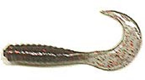 Action Bait 3" Curly Grubs 25pk Smoke Red Glitter Action Bait 3" Curly Grubs 25pk Smoke Red Glitter