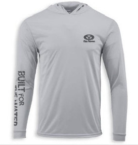 Flying Fisherman Performance Hoodie Silver XX-Large Flying Fisherman Performance Hoodie Silver XX-Large
