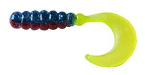 Big Bite Fat Grub 2" 10ct Blue Sparkle/Red Sparkle/Chart Big Bite Fat Grub 2" 10ct Blue Sparkle/Red Sparkle/Chart