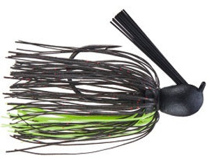 Missile Ike's Mini Flip Jig 3/8 Black Neon Missile Ike's Mini Flip Jig 3/8 Black Neon