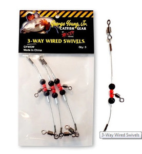 BnM Catfish Gear 3-Way Bumping Swivels 3ct BnM Catfish Gear 3-Way Bumping Swivels 3ct