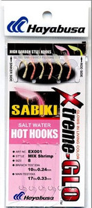 Hayabusa Sabiki Rig Mix Shrimp Glow 6-Hook Size 10 Hayabusa Sabiki Rig Mix Shrimp Glow 6-Hook Size 10