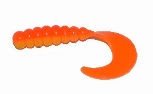 Big Bite Fat Grub 2" 10ct Orange/Yellow Big Bite Fat Grub 2" 10ct Orange/Yellow