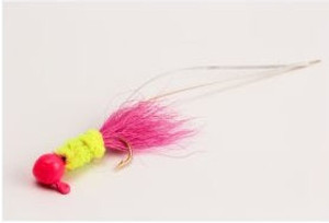 Slater Electric Chicken Jig 1/16 Pink/Chart/Pink #4 Hook 2pk Slater Electric Chicken Jig 1/16 Pink/Chart/Pink #4 Hook 2pk