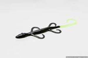 Zoom Lizard 6" 9/bag  Black/Chartreuse Tail Zoom Lizard 6" 9/bag  Black/Chartreuse Tail