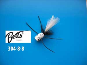 Betts Bee Pop White Speck-Black/White Size 8 Betts Bee Pop White Speck-Black/White Size 8