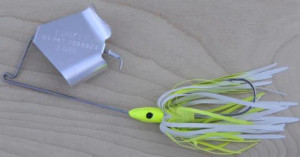 Lunker Lure Original 3/8 Chart White/Silver Blade Lunker Lure Original 3/8 Chart White/Silver Blade