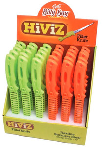 Betts Billy Bay Hi Viz 4" Fillet Knife Assorted 30pc Display