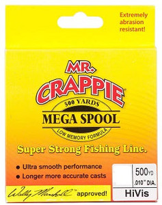 Lews Mr Crappie Mono Line 500yd 6lb HiVis Lews Mr Crappie Mono Line 500yd 6lb HiVis