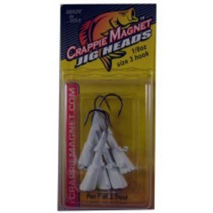 Leland Crappie Magnet Replacement Heads 5ct 1/8oz White Leland Crappie Magnet Replacement Heads 5ct 1/8oz White
