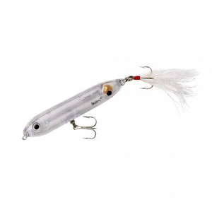 Heddon Super Spook Jr Feathered 3.5" 1/2oz Clear Heddon Super Spook Jr Feathered 3.5" 1/2oz Clear