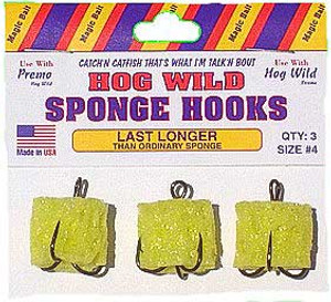 Magic Bait Hog Wild Sponge Hooks Size 4 3ct Magic Bait Hog Wild Sponge Hooks Size 4 3ct