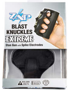 Zap Blast Knuckle Extreme 950,000 Volt Stun Gun with 2 CR123A Batteries Polymer Black Zap Blast Knuckle Extreme 950,000 Volt Stun Gun with 2 CR123A Batteries Polymer Black