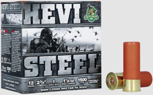 HEVI-Shot HS61221 HEVI-Steel Waterfowl 12 Gauge 2.75" 1 1/8 oz 1 Shot 25 Per Box/ 10 Cs HEVI-Shot HS61221 HEVI-Steel Waterfowl 12 Gauge 2.75" 1 1/8 oz 1 Shot 25 Per Box/ 10 Cs
