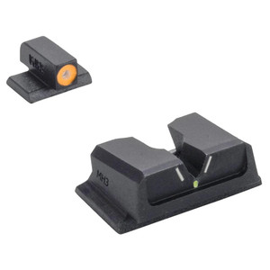 Meprolight Sights Hyper Bright V-Sight Fixed Pistol Set For S&W M&P Full Size Compact Green With Orange Front Meprolight Sights Hyper Bright V-Sight Fixed Pistol Set For S&W M&P Full Size Compact Green With Orange Front