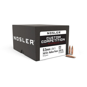 Nosler Custom Competition Bullets 6.5Mm .264" 140 Gr Hpbt 250/Ct Nosler Custom Competition Bullets 6.5Mm .264" 140 Gr Hpbt 250/Ct