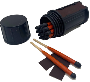 Blk Beard Fire Starters Mat Stormproof Matches Blk/Red 3" Long 20