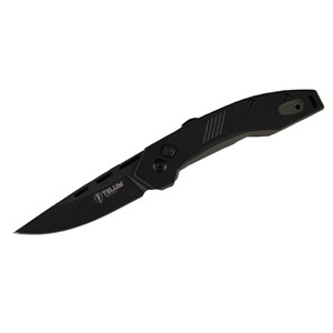 Telum Incinerator Tactical Automatic Knife 3-1/2" Drop Point Blade Black Telum Incinerator Tactical Automatic Knife 3-1/2" Drop Point Blade Black