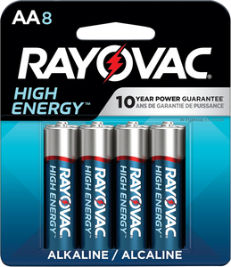 Rayovac Aa High Energy Alkaline Batteries Ray 815-8T.03 8Pk Rayovac Aa High Energy Alkaline Batteries Ray 815-8T.03 8Pk